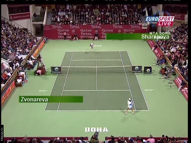 WTA Doha 2008 FINAL Sharapova vs Zvonareva POL mp4 preview 0